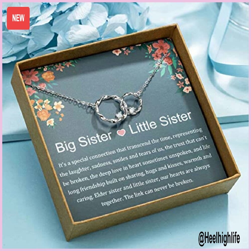 Sterling Silver Interlocking Circles Necklace, Ad… - image 3